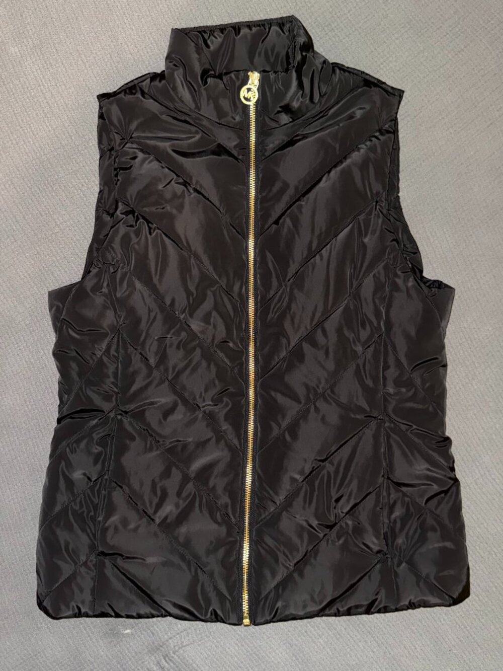 MICHAEL Michael Kors Black Chevron Quilted Puffer Vest Women's Small NWT